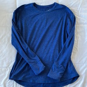 Blue long sleeve top